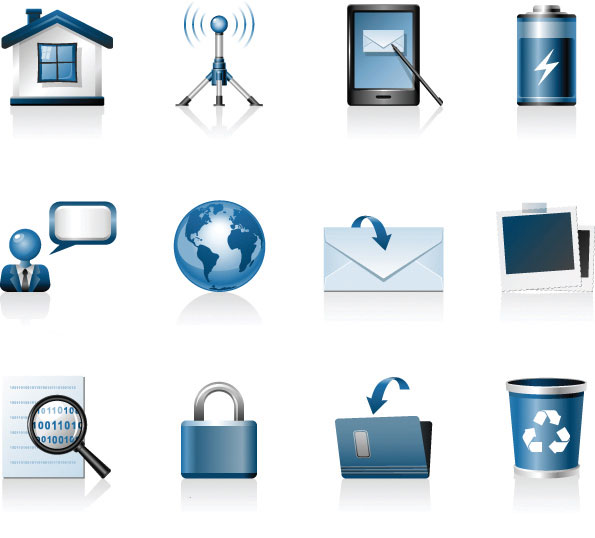 Blue icon vector material