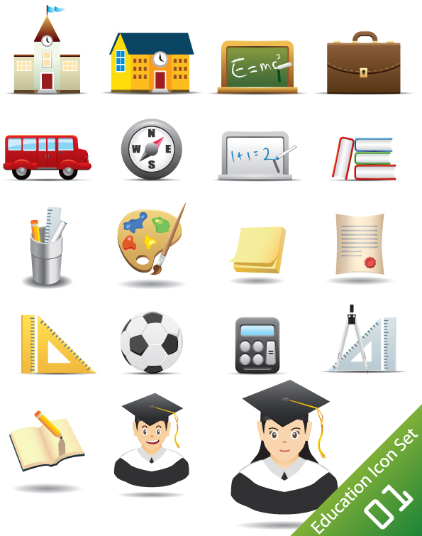Everyday office supplies icon - vector