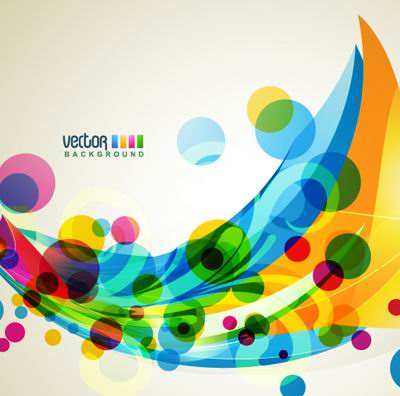 Brilliant dynamic design background template vector material -2