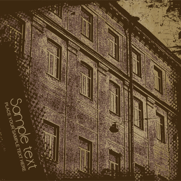 The exquisite European-style building decoration painting 02 - Vector material