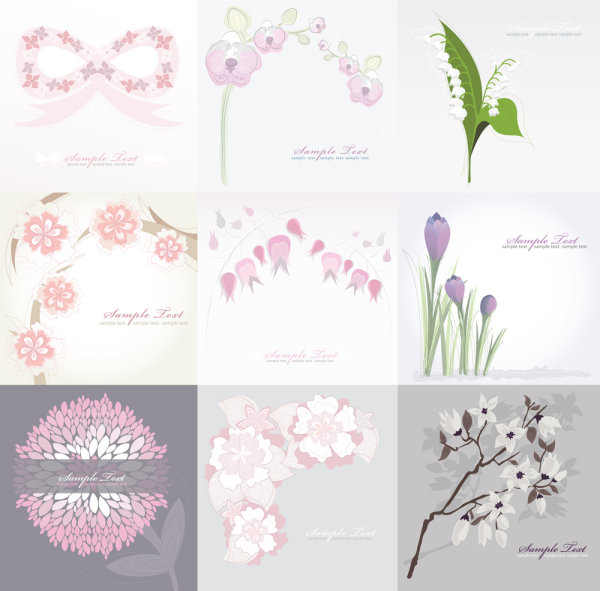 Pure flower background - vector material