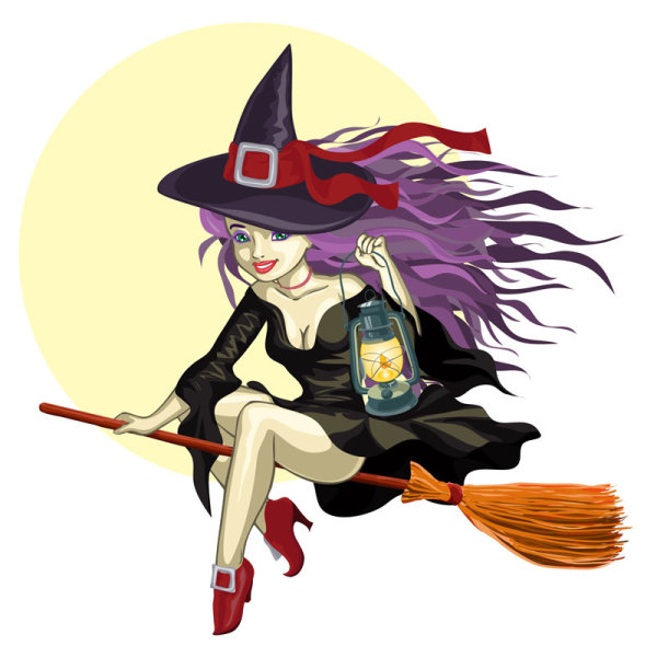 Cartoon Witch 01 - vector material