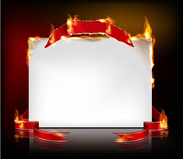 Flame of burning paper effect 04 - vector material