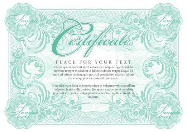 Certificate Commendation 01 - vector material