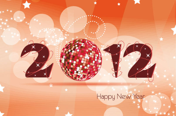 2012 Christmas fonts 04 - vector material