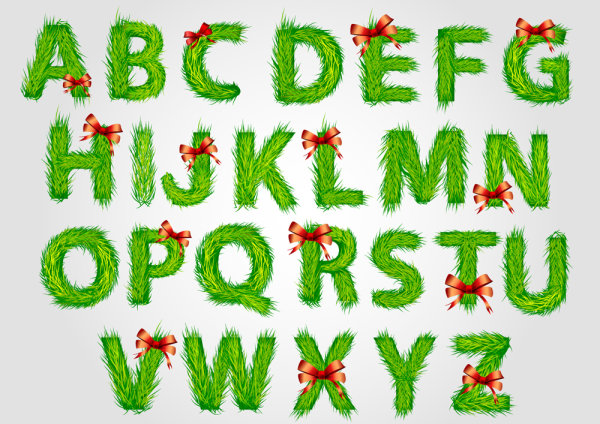 Christmas English font 03 - vector material