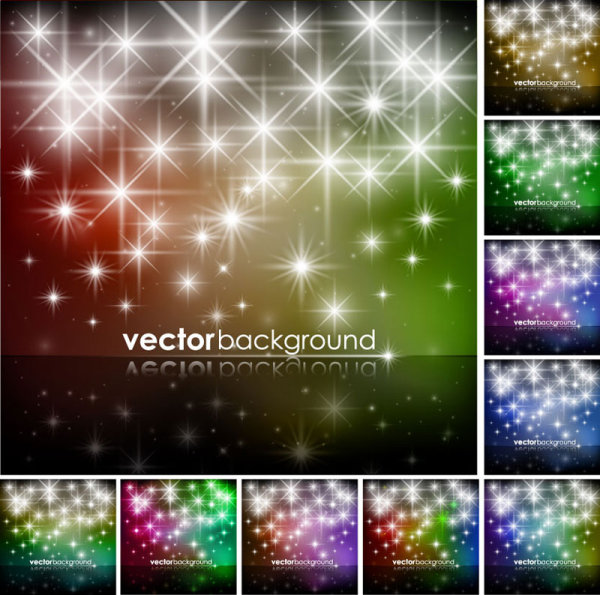 Brilliant starlight background 02 - vector material