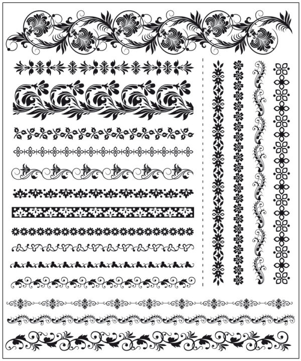 Exquisite lace pattern 02 - vector material