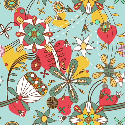 Cartoon pattern 02 - vector material