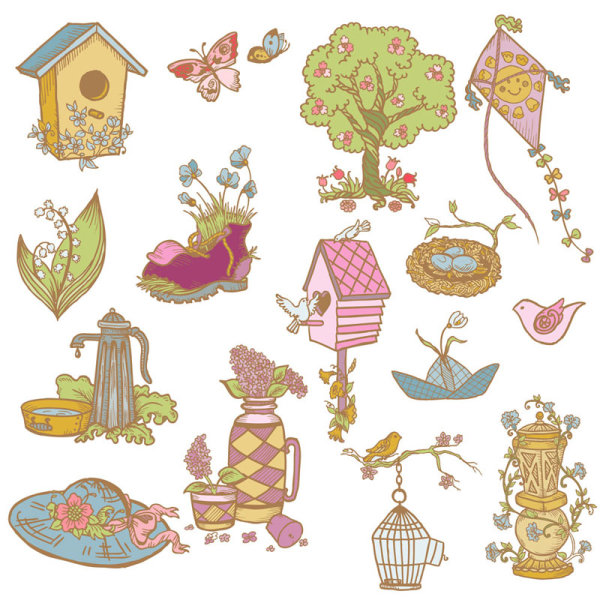 The exquisite line art illustrations - Vector