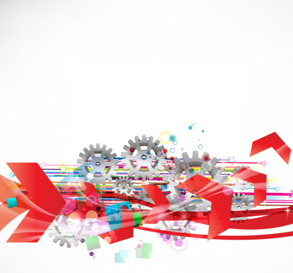 Dynamic arrow background vector material -2