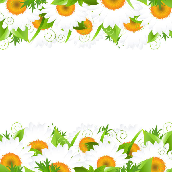 Flowers petals lace background 01 - vector material