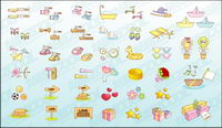 Cute icon vector material goods-2