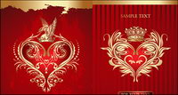 European-style heart-shaped pattern vector material crown