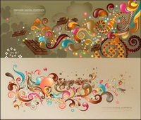 Colorful vector current case series - brown (5P)