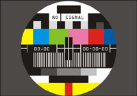 TV screen does not signal vector material