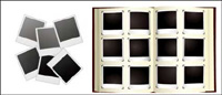 Polaroid photo albums vector material