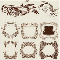 Elegant classic decorative pattern vectors