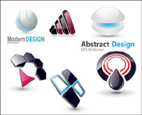 6 Vector 3D graphics icon