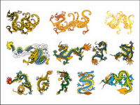 Chinese Classical Dragon Vector material of 5