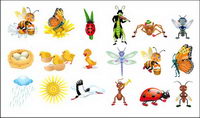 Cute Cartoon Vector insects