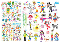 Vector illustrations for children cheerful