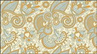 Beautiful hand-painted pattern vector material -2