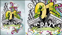 The trend of music posters 04-- vector material