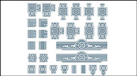 Beautiful lace 02-- vector material