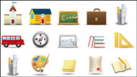 Everyday office supplies icon - vector