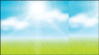 Grass sky vector material
