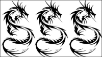 Dragon-shaped patterns 03 - vector material