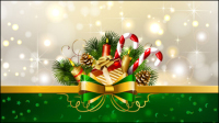 Christmas decoration background 01 - vector material