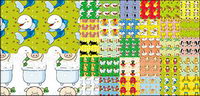 Vector lovely cartoon tiled background material-2