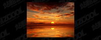 Beautiful sunset picture material