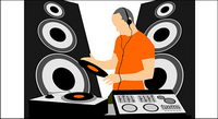 DJ music equipment vector material