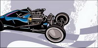 Karting vector material