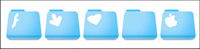 Sky blue folder icon transparent PNG