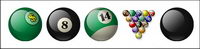 Crystal style billiard icon png