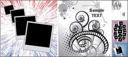 Photo film theme vector material