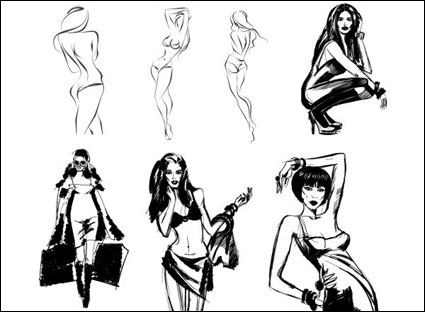 Vector Sketch beauty