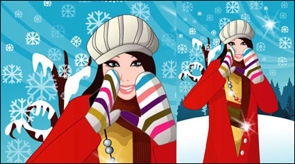 Winter Women vector 6
