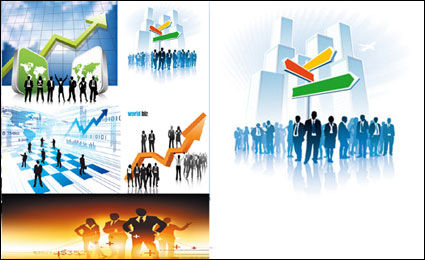 Successful person beautiful vector material