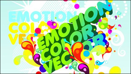 Colorful posters vector background material