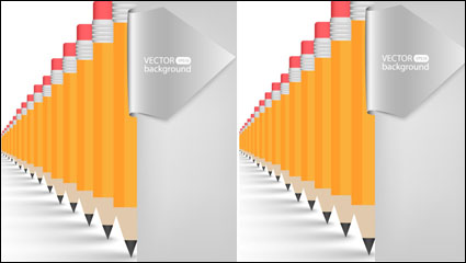 Realistic learning stationery 01 - vector material
