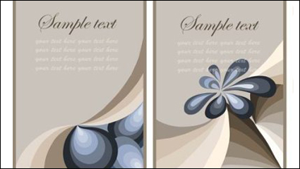 Nostalgic rustic decoration background card vector material -3