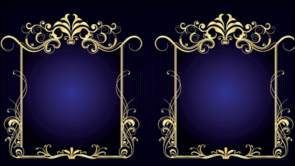 Gorgeous European border 01 - vector