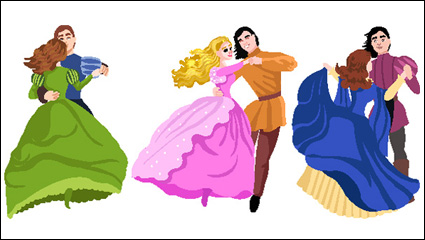 Exquisite cartoon partner 02 - vector material