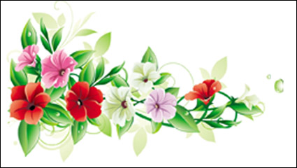 Beautiful flowers 01 - vector 