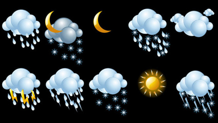 Fine weather icon 01 - vector material